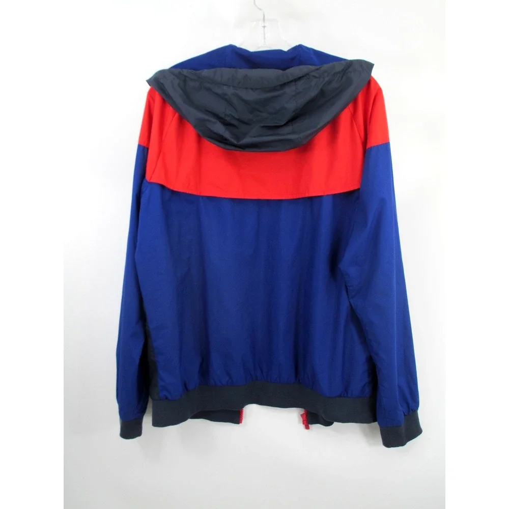 2016 NIKE Hoodie Windbreaker Jacket Men Med Color Block Nike Swoosh Zip Pockets